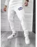 Trening barbati slim fit alb Pantaloni + Hanorac K170 K17-2
